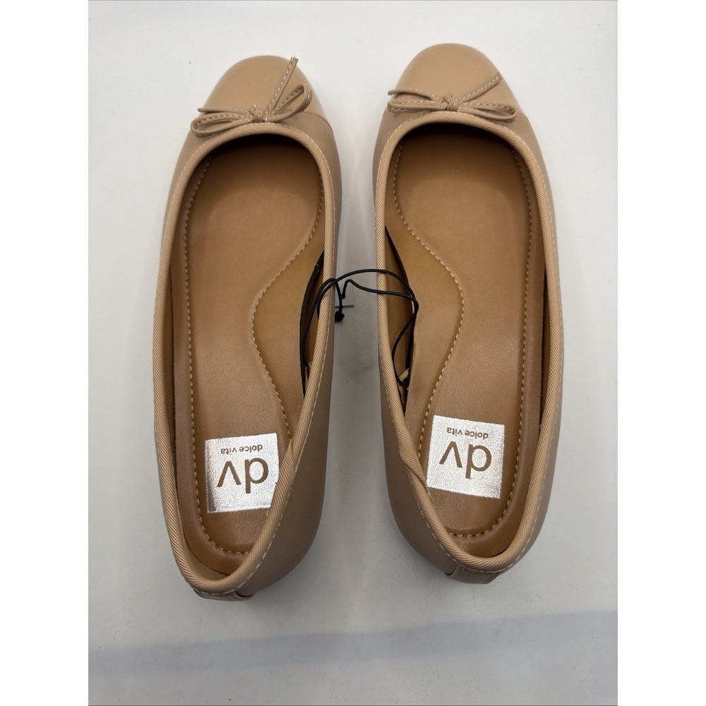 Dolce Vita Moxy Ballet Flats Women's Cafe Leather Cap Toe Slip-On. Size 7.5 - Picture 7 of 13